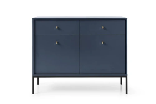 Komoda z drzwiczkami i szufladami 104cm Noli Granatowy
