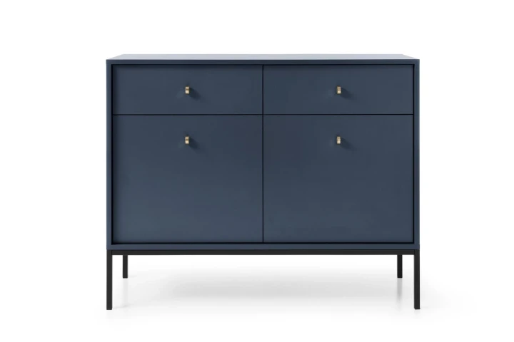 Komoda z drzwiczkami i szufladami 104cm Noli Granatowy