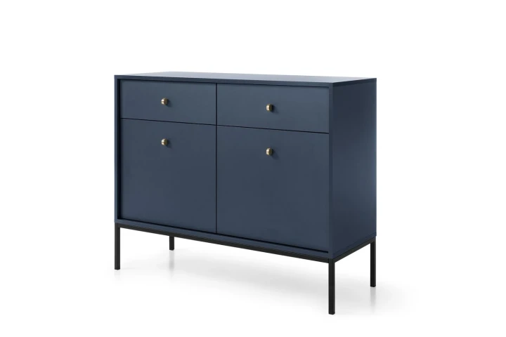 Komoda z drzwiczkami i szufladami 104cm Noli Granatowy