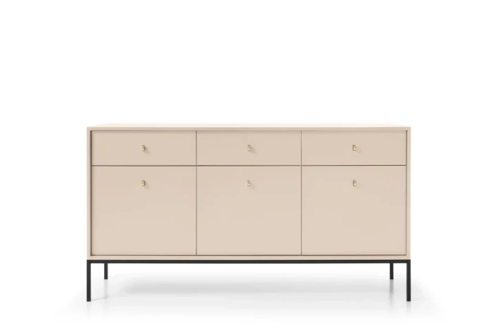 Komoda trzydrzwiowa z szufladami Noli Beż piaskowy