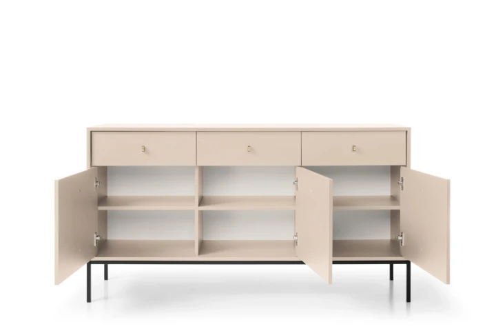 Komoda trzydrzwiowa z szufladami Noli Beż piaskowy