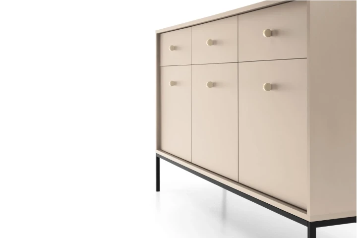 Komoda trzydrzwiowa z szufladami Noli Beż piaskowy