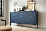 Komoda trzydrzwiowa z szufladami Noli Granatowy