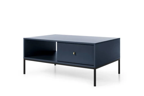 Stolik kawowy z szufladami do salonu Noli Granatowy