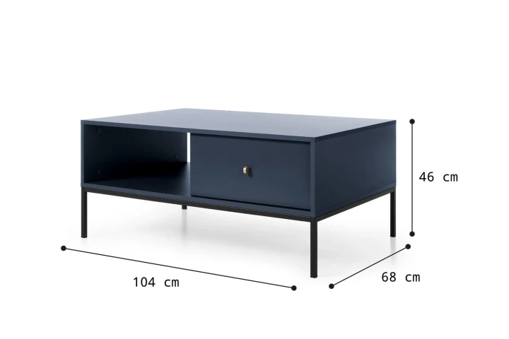 Stolik kawowy z szufladami do salonu Noli wymiary