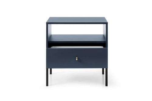 Stolik nocny z szufladą na nóżkach Noli Granatowy