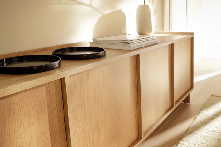 Szafka RTV 195cm czterodrzwiowa Aranz Dąb Karmel