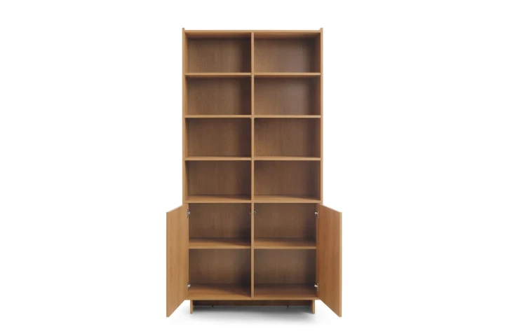 Regał na książki z drzwiczkami Aranz Dąb Karmel