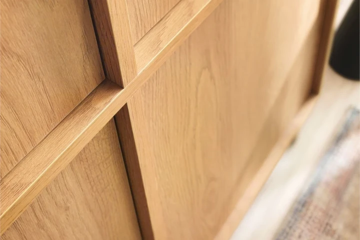 Komoda czterodrzwiowa wysoka Aranz Dąb Karmel