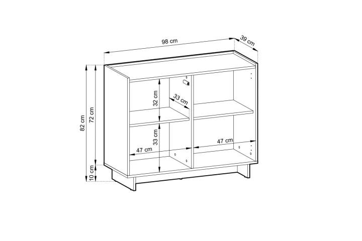 Komoda dwudrzwiowa 98cm do salonu Aranz wymiary