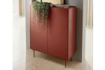 Czerwona wysoka komoda Avenor dwudrzwiowa