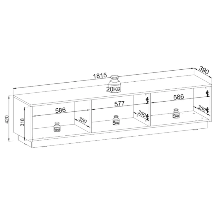 Szafka RTV Resto wymiary
