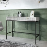 Toaletka Nuo szara z ryflowanymi szufladami