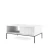 Stolik kawowy Nuo biały z ryflowanymi szufladami z czarnymi nogami