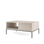 Stolik kawowy Nuo kaszmirowy z ryflowanymi szufladami