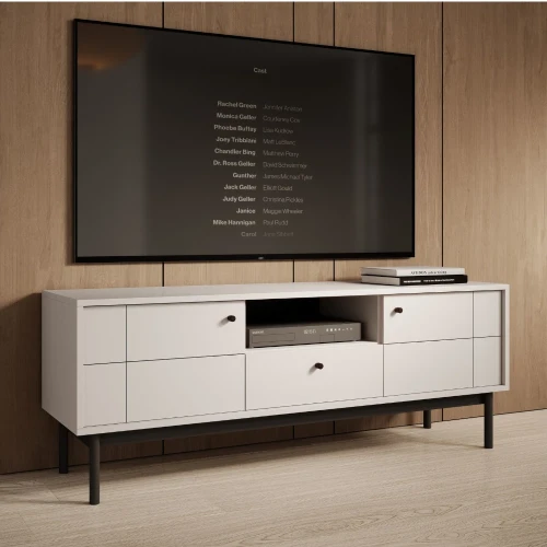 Szafka RTV Elaro z drzwiczkami i szufladą kaszmirowa