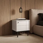 Stolik nocny Elaro kaszmirowy z drzwiczkami