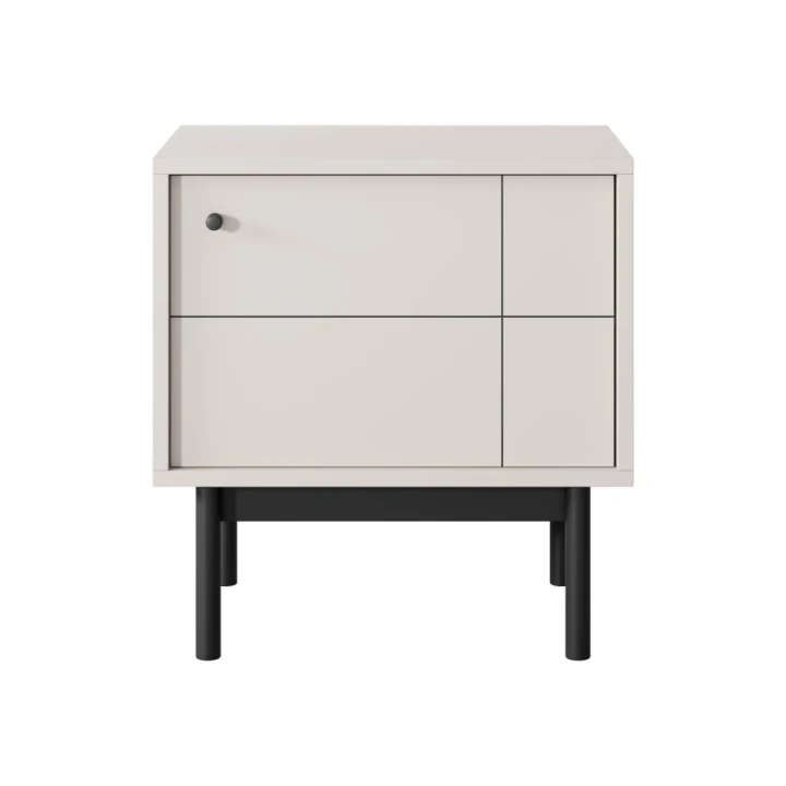 Stolik nocny Elaro kaszmirowy z drzwiczkami od frontu