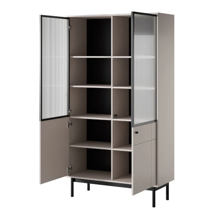 Witryna Elaro kaszmirowa z drzwiczkami otwarta