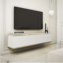 Szafka wisząca RTV 135 cm Toro w kolorze białym