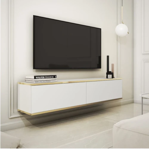 Szafka wisząca RTV 135 cm Toro w kolorze białym