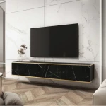 Szafka wisząca RTV 175 cm Toro w kolorze czarny-marmur