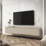 Szafka wisząca RTV 175 cm Toro ryflowana beżowa