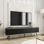 Szafka stojąca RTV 175 cm Toro ryflowana czarna