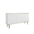 Komoda trzydrzwiowa 160 cm Tora w kolorze białym z czarnymi nogami na białym tle