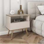 Stolik nocny Toro z szufladą w kolorze beżowym