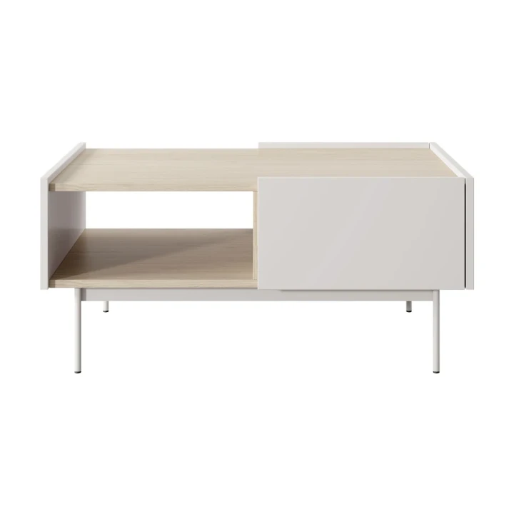 Kaszmirowy stolik kawowy Avenor z szufladami od frontu