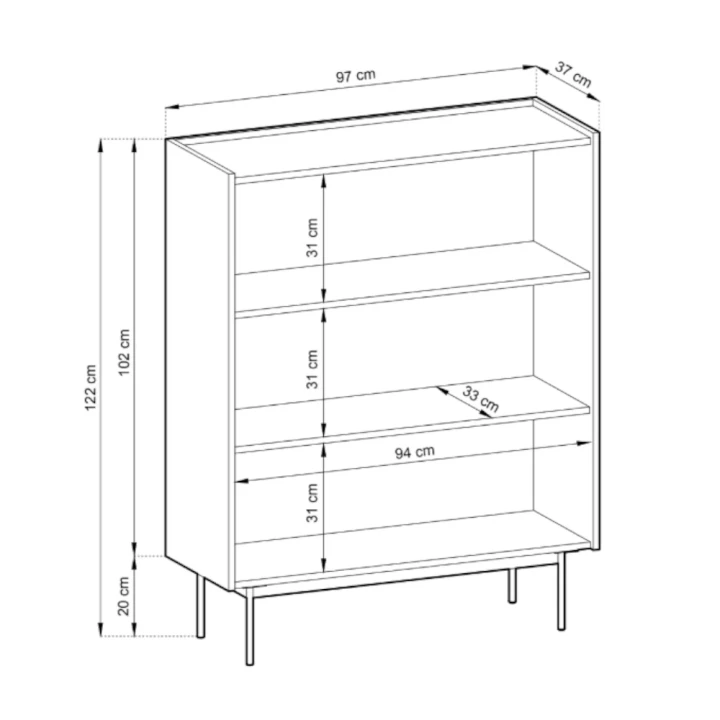 Wysoka komoda Avenor dwudrzwiowa wymiary