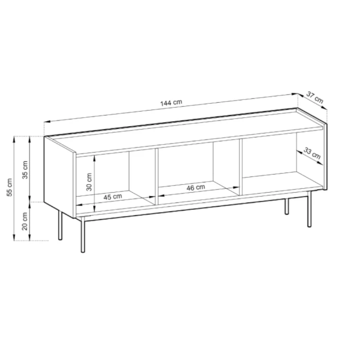 Szafka RTV Avenor z drzwiczkami wymiary