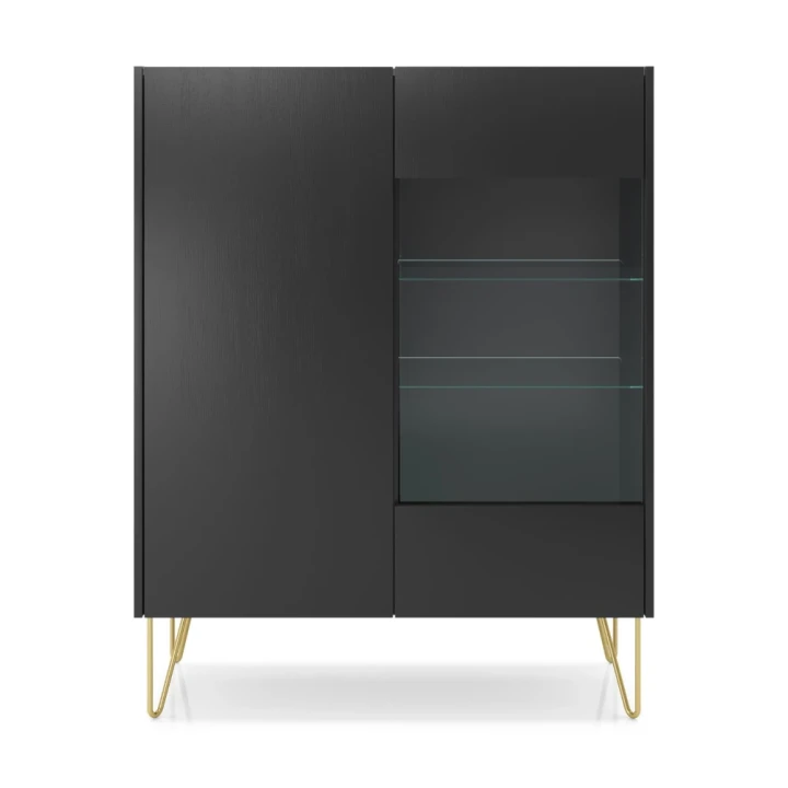 Witryna 97cm Loft Gold z drzwiczkami od frontu