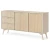 Komoda Timber z drzwiami i szufladami w kolorze beż piaskowy na białym tle