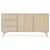 Komoda Timber z drzwiami i szufladami w kolorze beż piaskowy od frontu