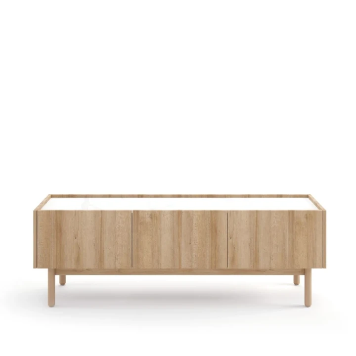 Szafka RTV 144cm Tavro dąb Riviera od frontu