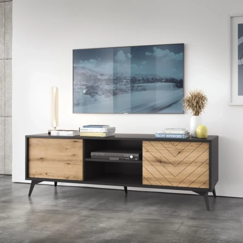 Szafka pod telewizor Valmo z drzwiczkami