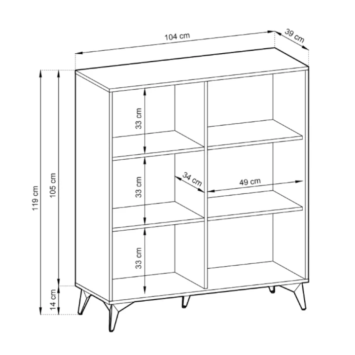 Wysoka komoda Valmo z drzwiami wymiary