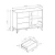 Komoda 104 cm Valmo z drzwiczkami i szufladami wymiary