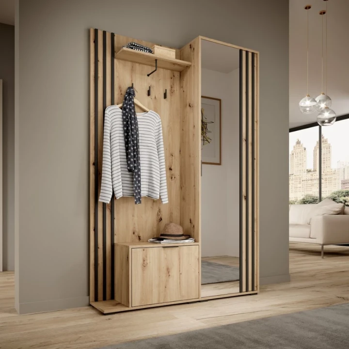 Garderoba Orren w kolorze dąb Artisan