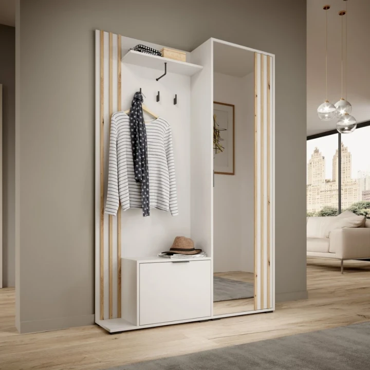 Garderoba Orren w kolorze białym