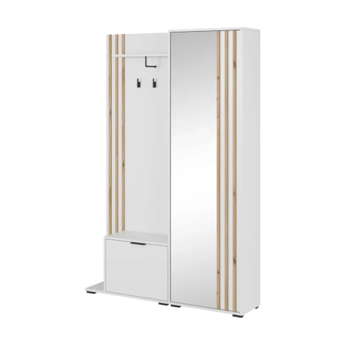 Garderoba Orren w kolorze białym na białym tle