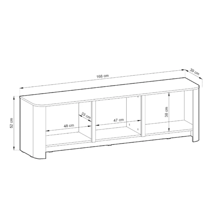 Szafka RTV Kairo z drzwiczkami wymiary