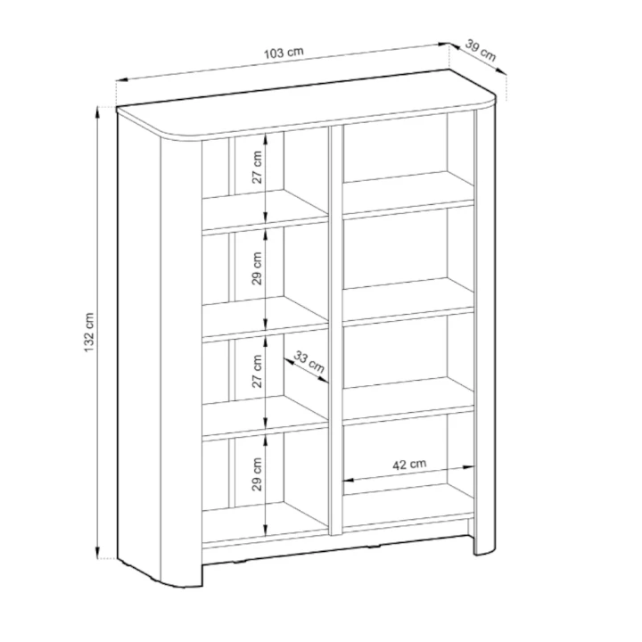 Komoda wysoka Kairo czterodrzwiowa wymiary