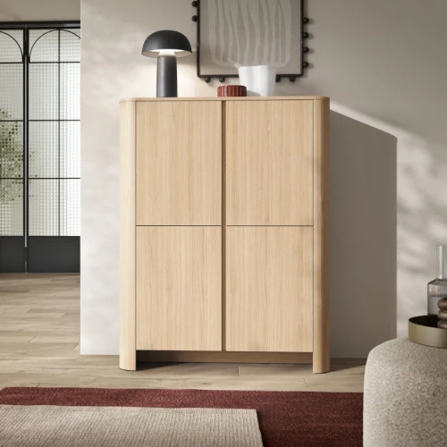 Komoda wysoka Kairo czterodrzwiowa Dąb Vicenza