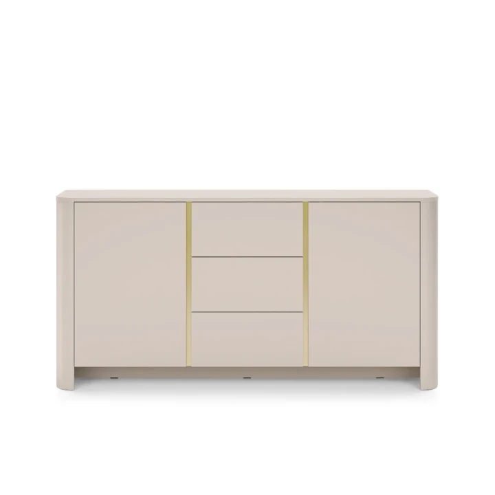 Komoda Kairo dwudrzwiowa z trzema szufladami kaszmirowa od frontu