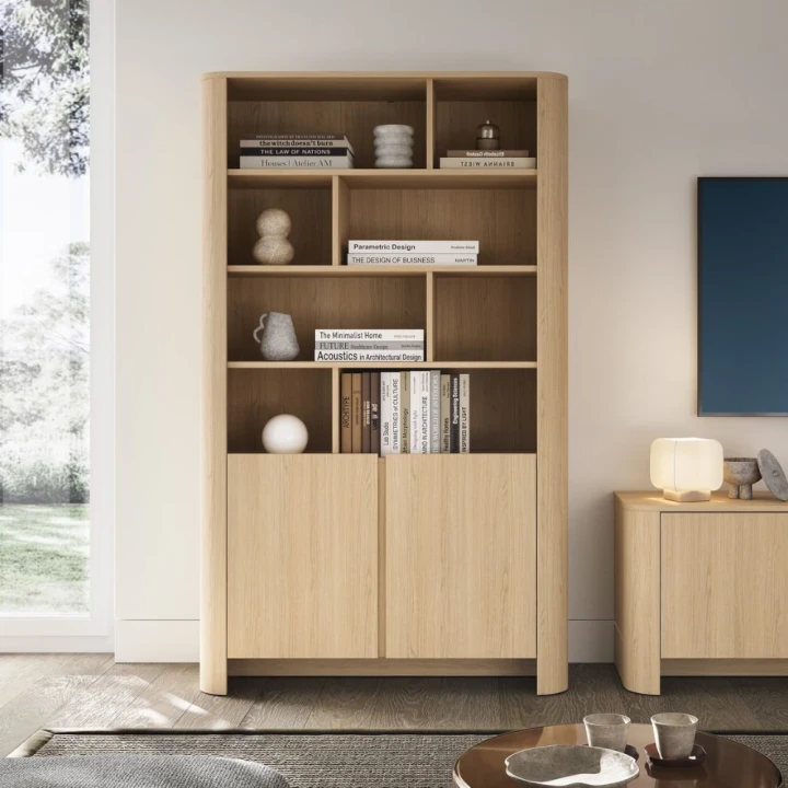 Regał Kairo z drzwiczkami Dąb Vicenza