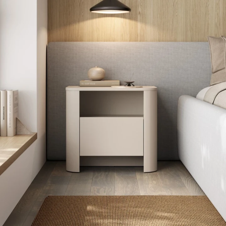 Stolik nocny Kairo z szufladą w kolorze kaszmirowym