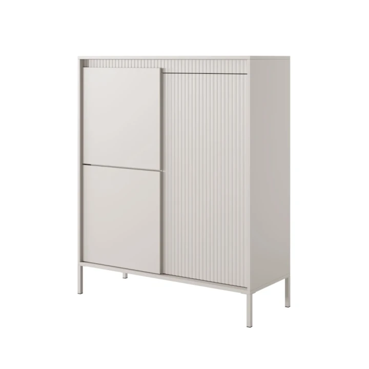 Komoda wysoka trzydrzwiowa Verta beżowa